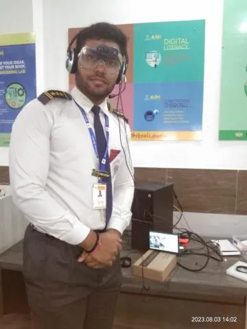 Wearing the DHISHTI glasses